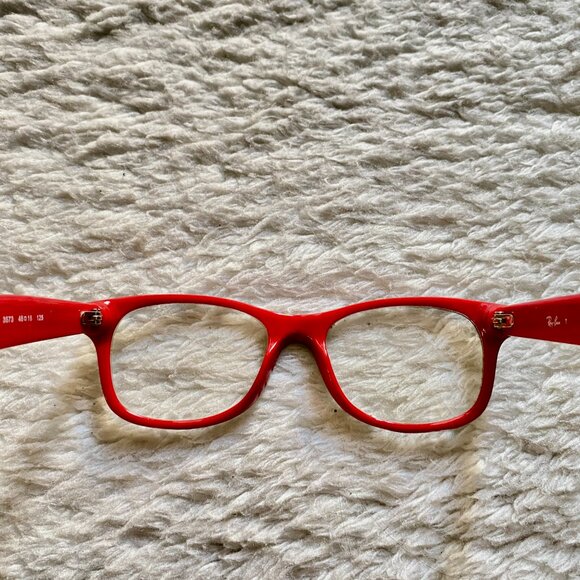 Ray-Ban RB1528 Optics Kids Eyeglass Frames – Polished Black on Red – 46/16~125 - Picture 10 of 16